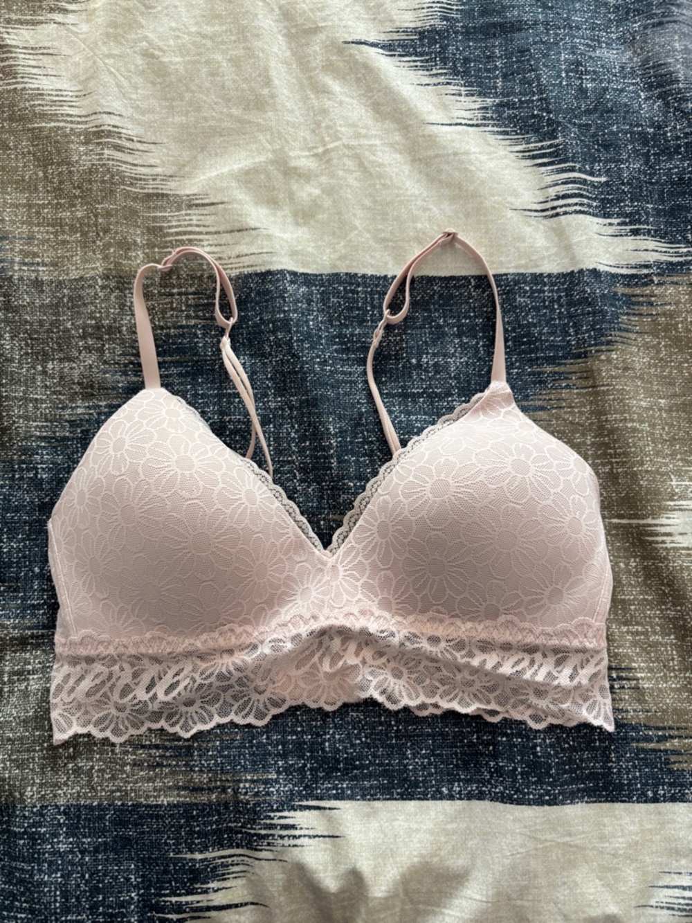 Aerie Lace Wireless Bra - Blush Pink